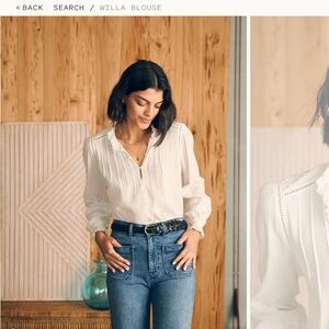 Faherty WHITE blouse